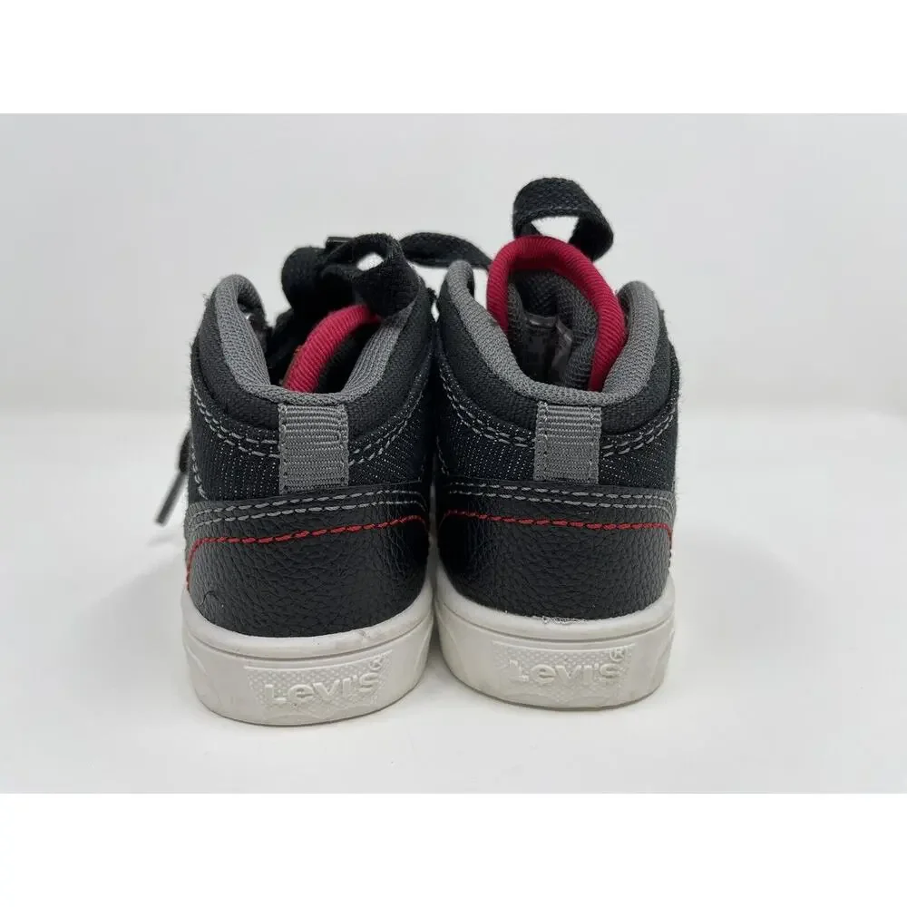 Levis Baby Shoes Sneakers Size 5 Black/White/Red Children Boot Tennis